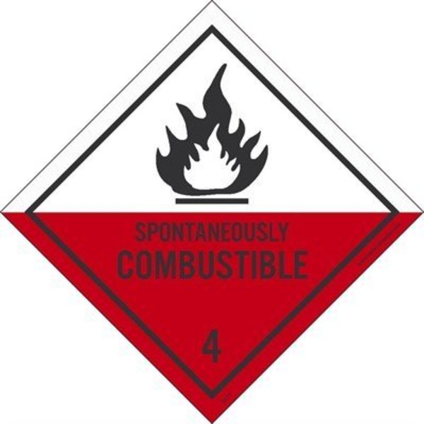 Nmc Spontaneously Combustible Label, Pk25 DL21AP